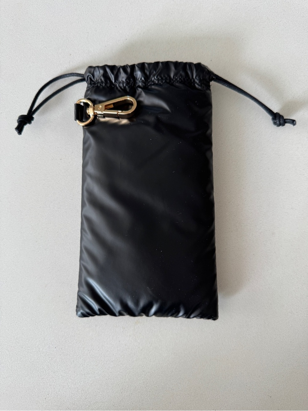 NEW Fendi Black Logo Drawstring Sunglasses Glasses Case Pouch Authentic! - Picture 3 of 3